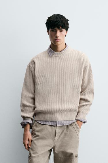 TEXTURED CHENILLE SWEATER - Ecru by Zara