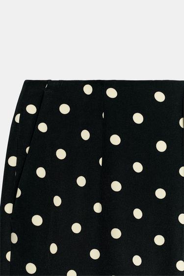 FLARED POLKA DOT TROUSERS - Black / Ecru by Zara - Image 3