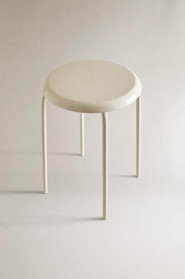 TABOURET MÉTAL LAQUÉ - Écru de Zara - Image 1