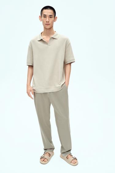 COMFORT FIT JOGGER WAIST TROUSERS - Apple green by Zara