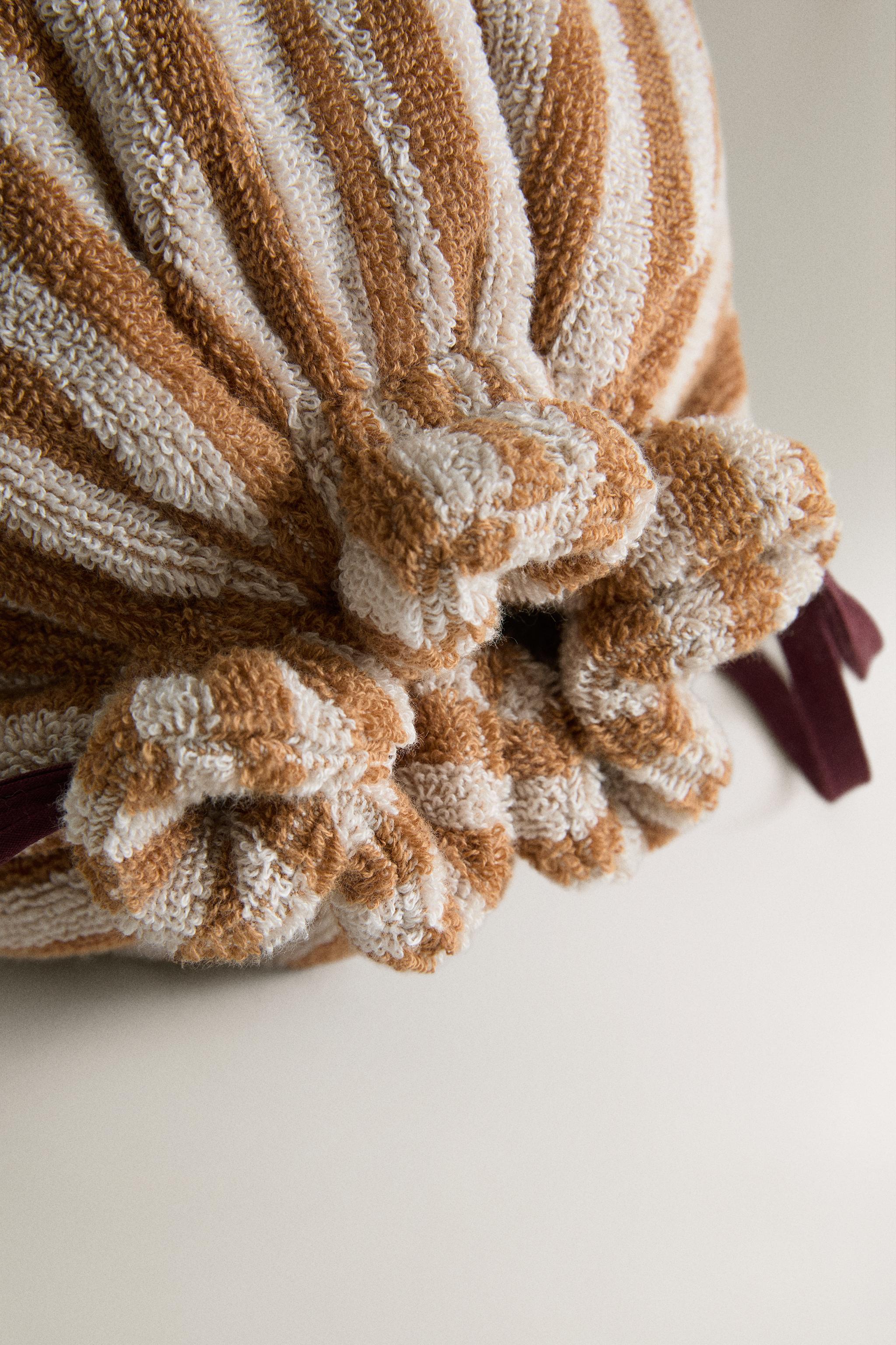 STRIPED COTTON TERRYCLOTH BAG