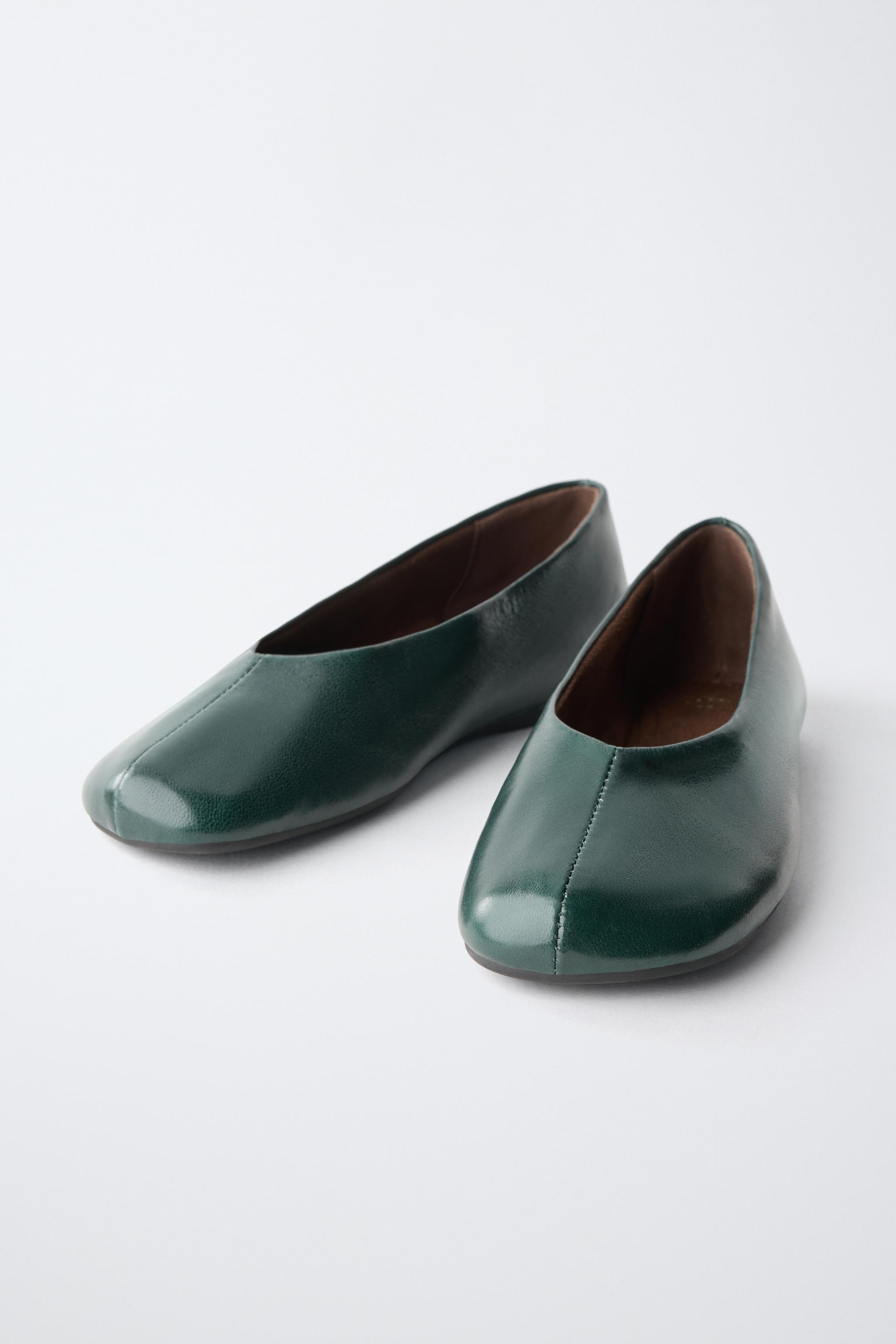 LEATHER BALLET FLATS