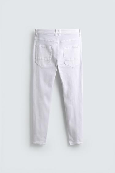JEAN SKINNY FIT DÉCHIRÉ - Blanc de Zara - Image 7