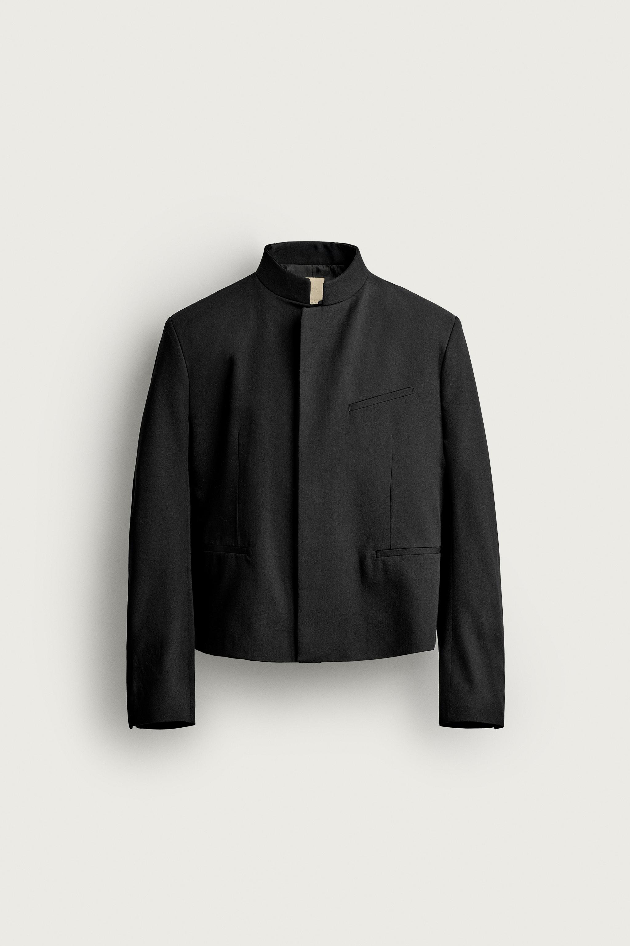 クロップドフィット ポケット ブレザー - ブラック | ZARA Japan / 日本