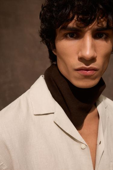 100% LINEN SHIRT - Beige by Zara