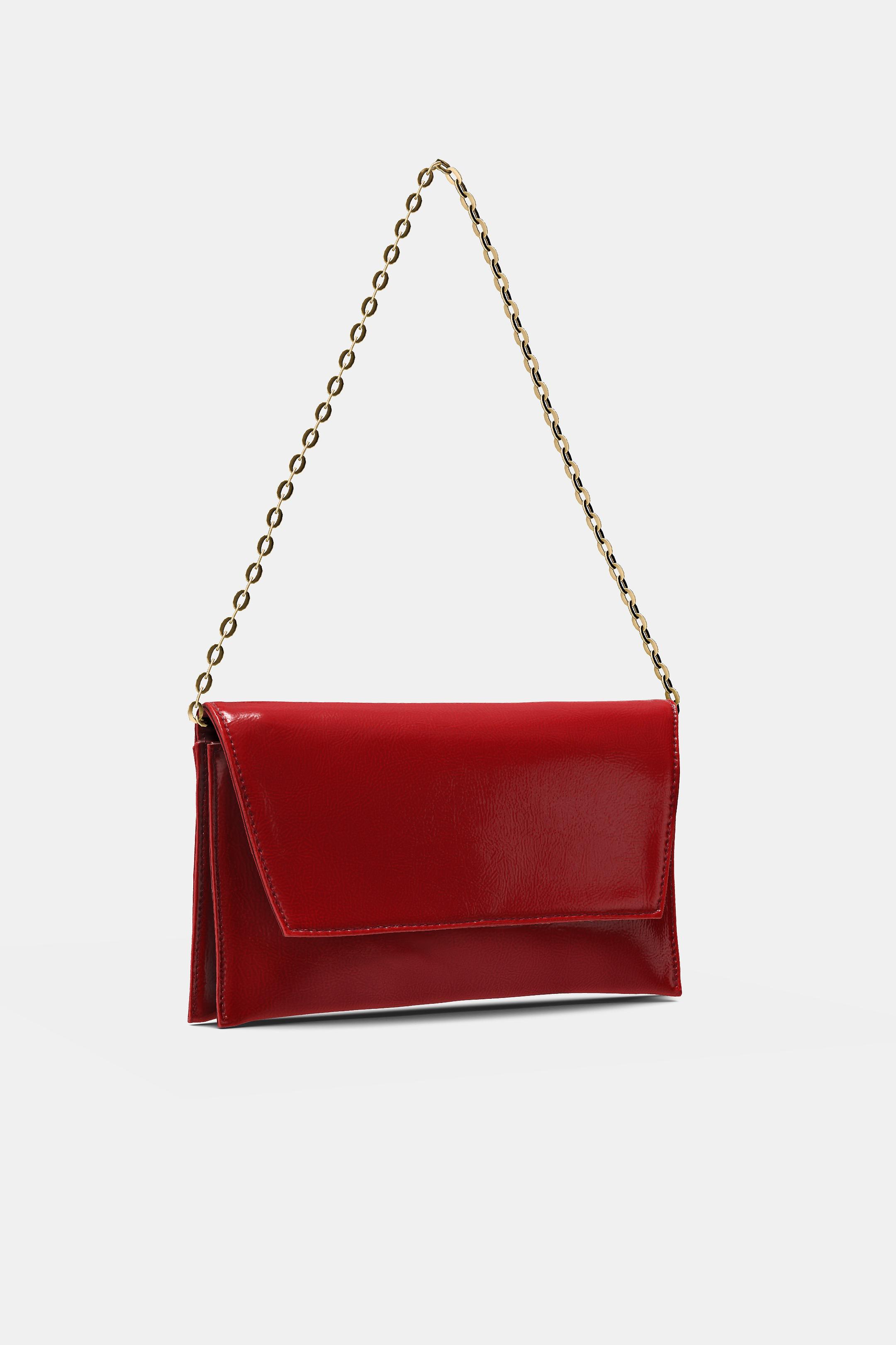 BOLSO EFECTO RELIEVE SOLAPA - Rojo de Zara