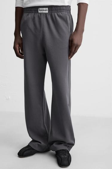 PATCH INTERLOCK TROUSERS - Blue by Zara - Image 4