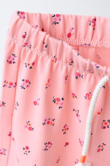 ENSEMBLE T-SHIRT ET SHORT IMPRIMÉ FLEURS - Rose délavé de Zara - Image 3