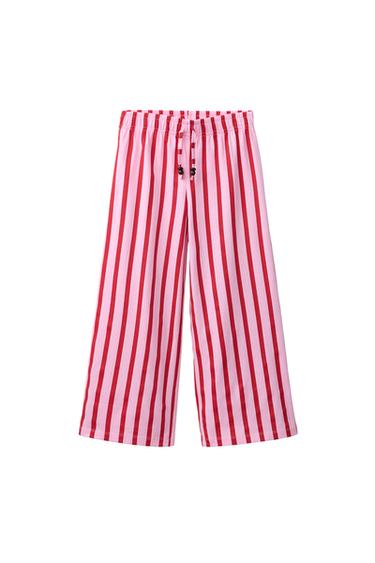 PANTALÓN WIDE LEG RAYAS - Rosa de Zara