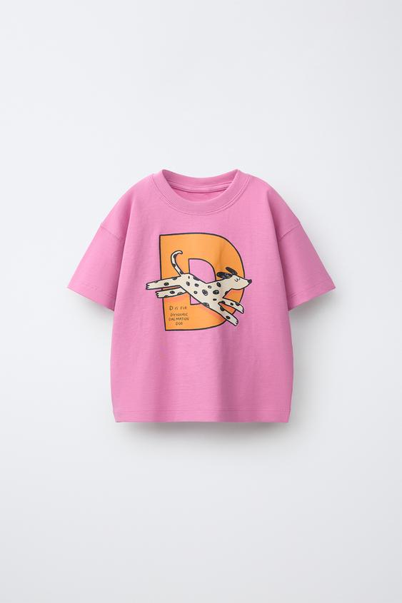 ANIMAL PRINT T-SHIRT - Pink / Lilac by Zara - Image 0