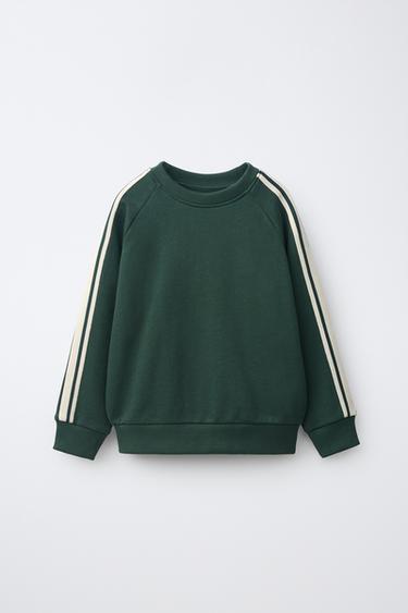 SWEATSHIRT AND PANTS SET WITH SIDE STRIPES — Green 2