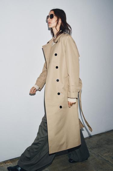 WATER REPELLENT DOUBLE-BREASTED TRENCH COAT ZW COLLECTION - Light camel by Zara - Image 0