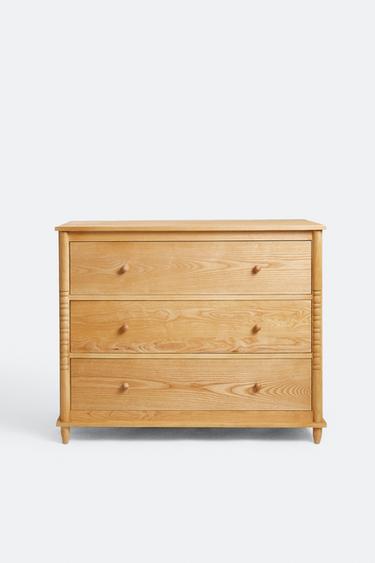 WOODEN CHEST OF DRAWERS - Light beige by Zara