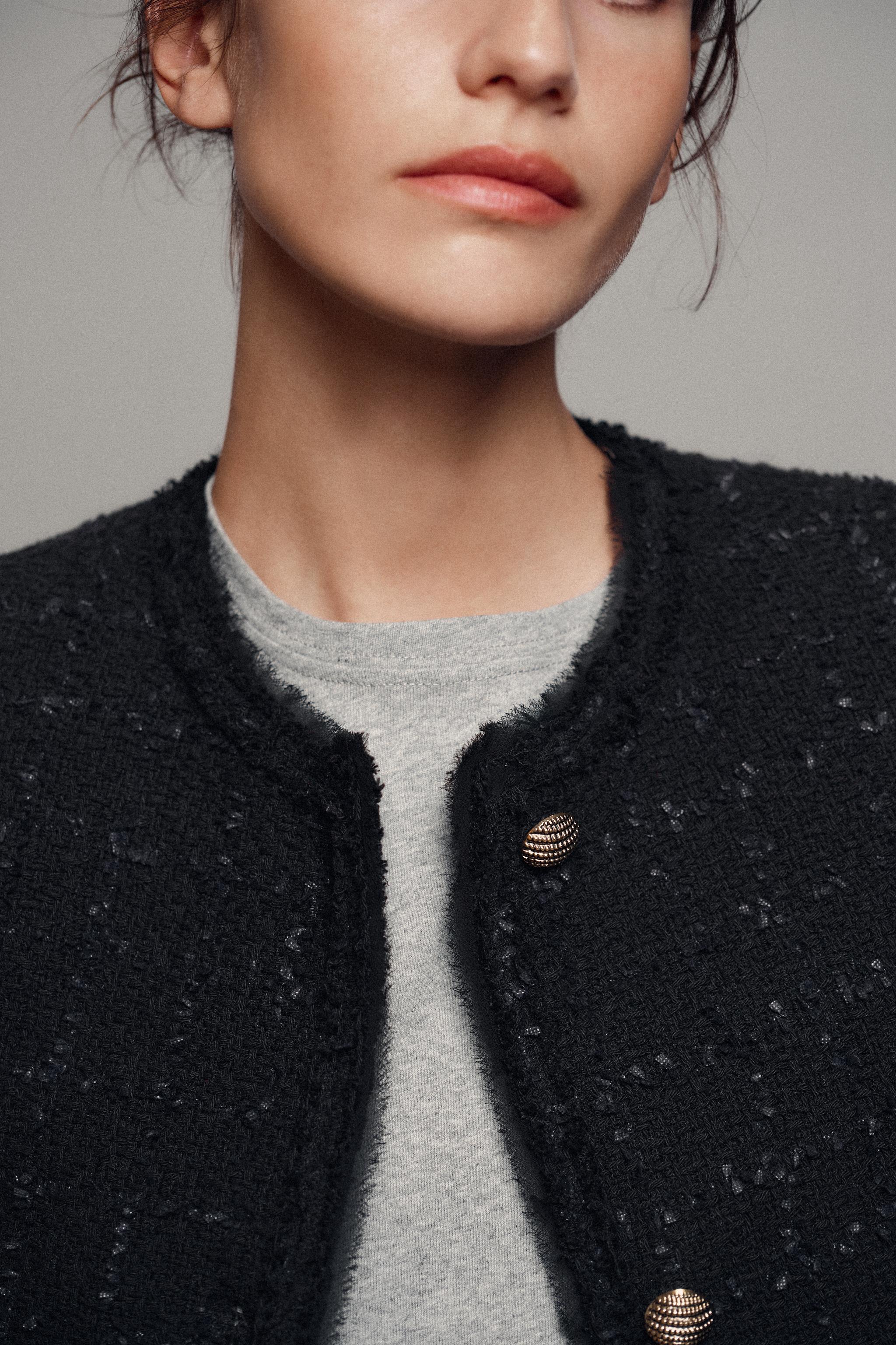 Zara ZW COLLECTION DÜĞMELİ BLAZER görsel 5