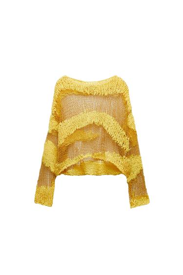 COMBINATION KNIT SWEATER