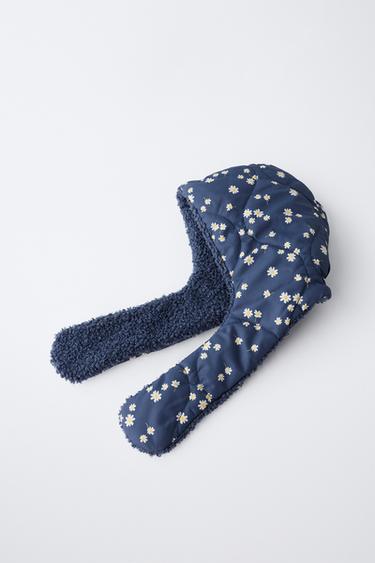 DAISY PRINT QUILTED HOOD - Navy blue by Zara - Image 1