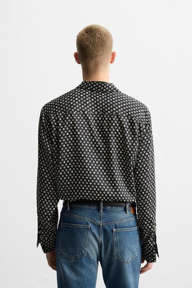 LIMITED EDITION GEOMETRIC PRINT SHIRT - Black by Zara - Image 2