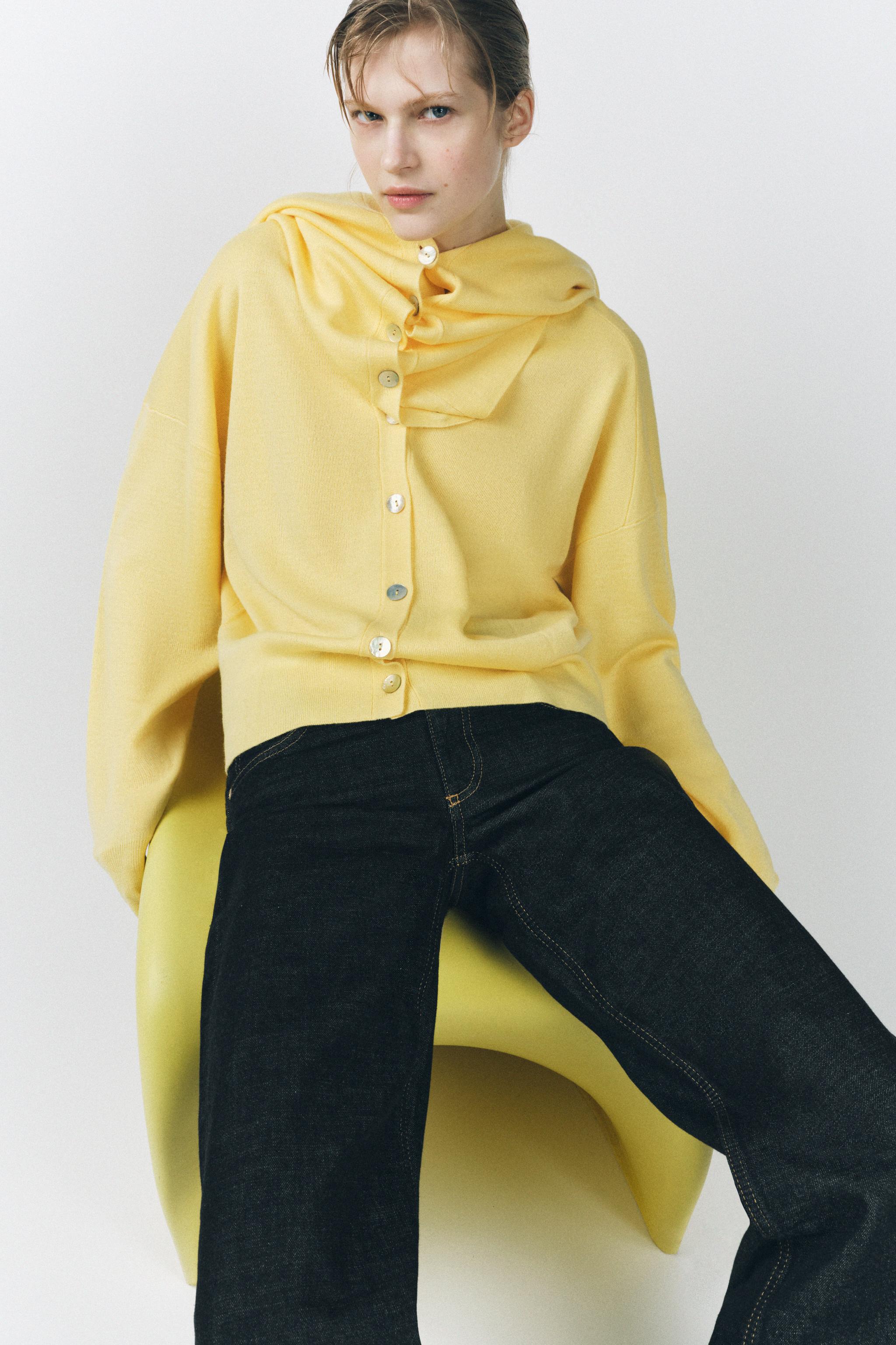 PLAIN KNIT WOOL CARDIGAN