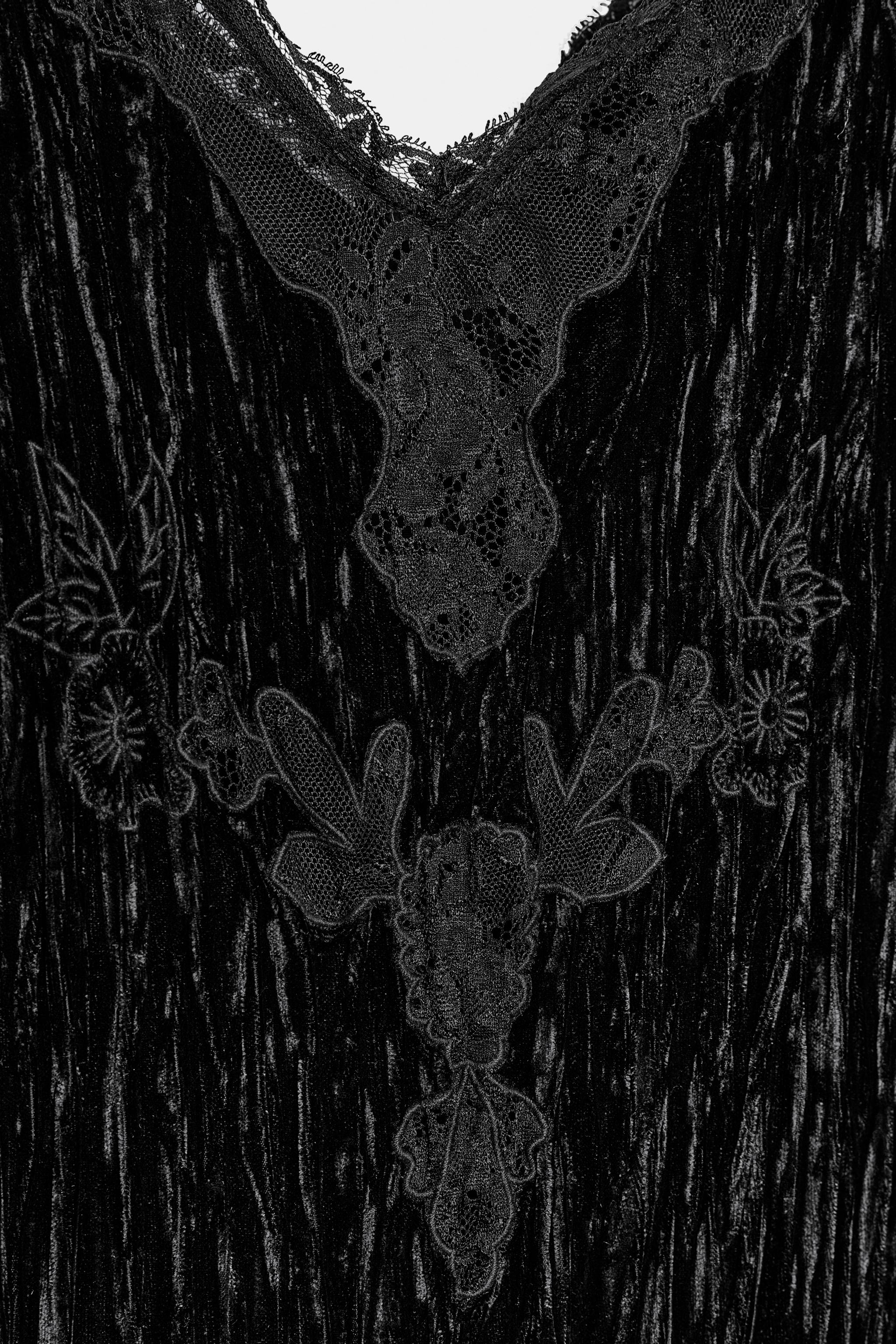 VELVET SLIP DRESS ZW COLLECTION