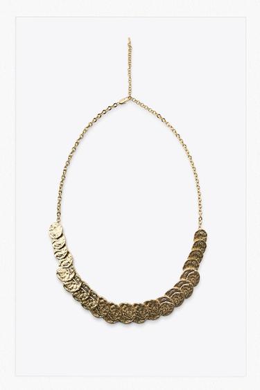 CINTURÓN CADENA PIEZAS METÁLICAS - Dorado de Zara