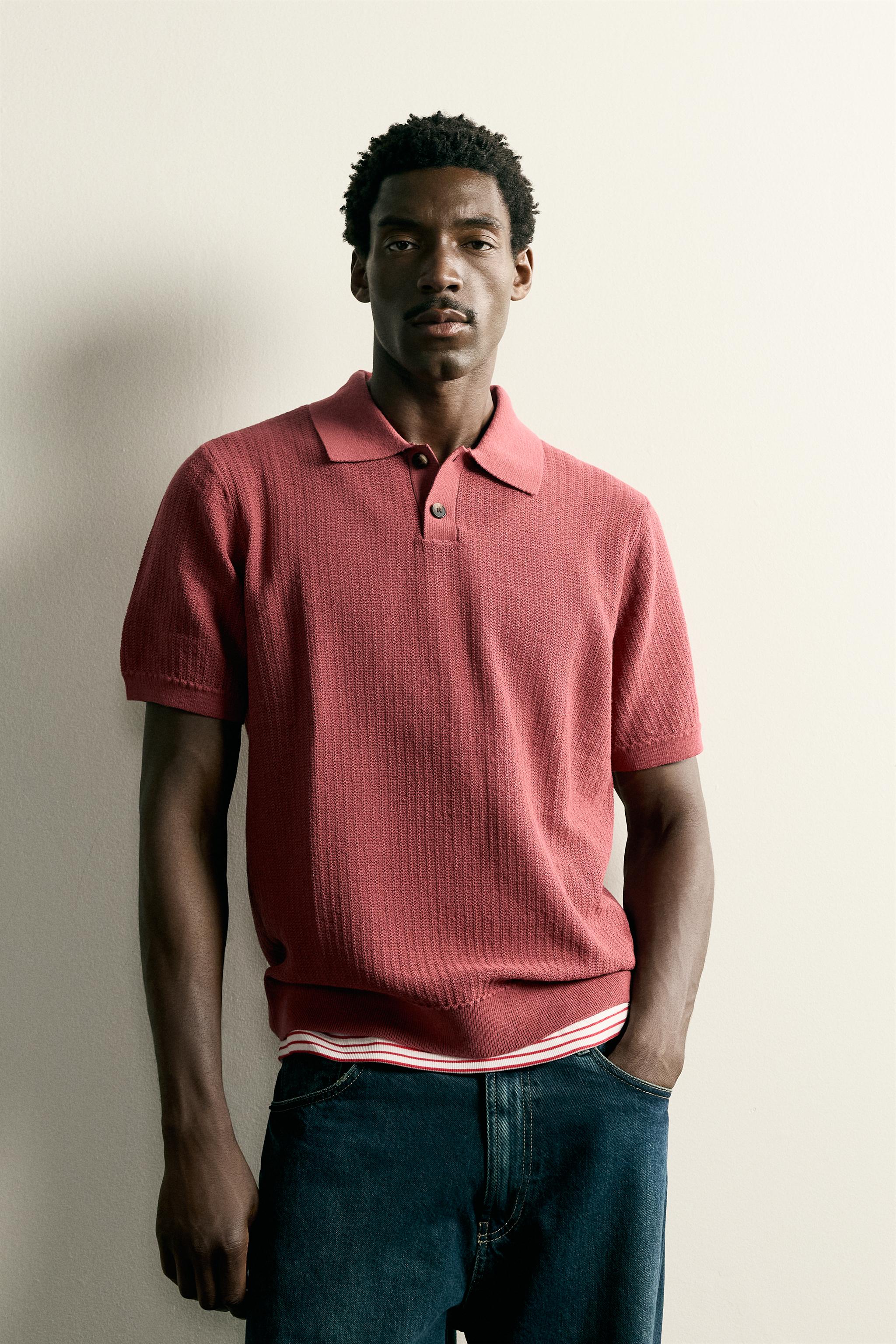 POLO EN MAILLE REGULAR FIT STRUCTURÉ