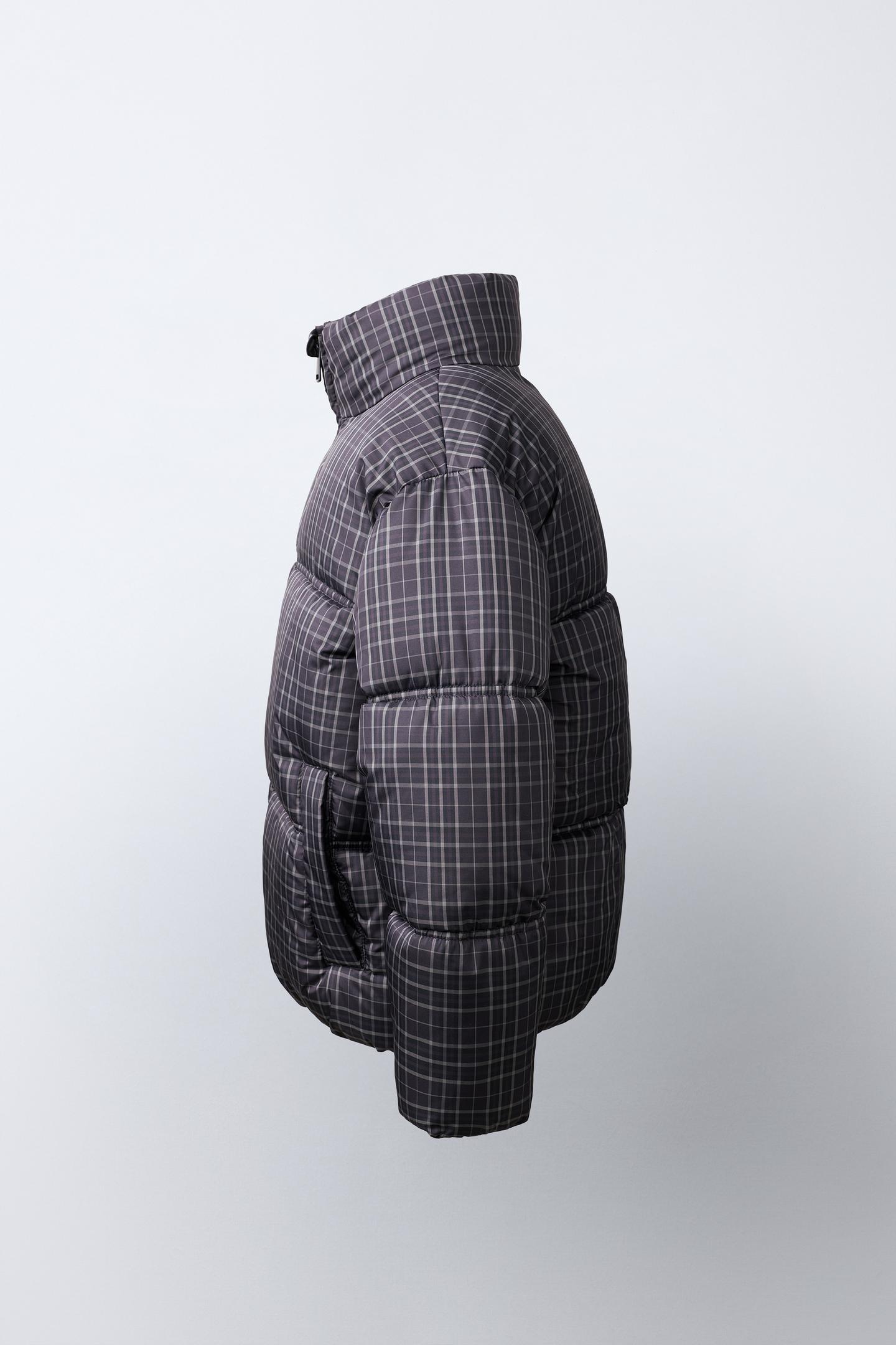Детская куртка Zara Quilted Check Print, цвет: Чёрный — фото 5