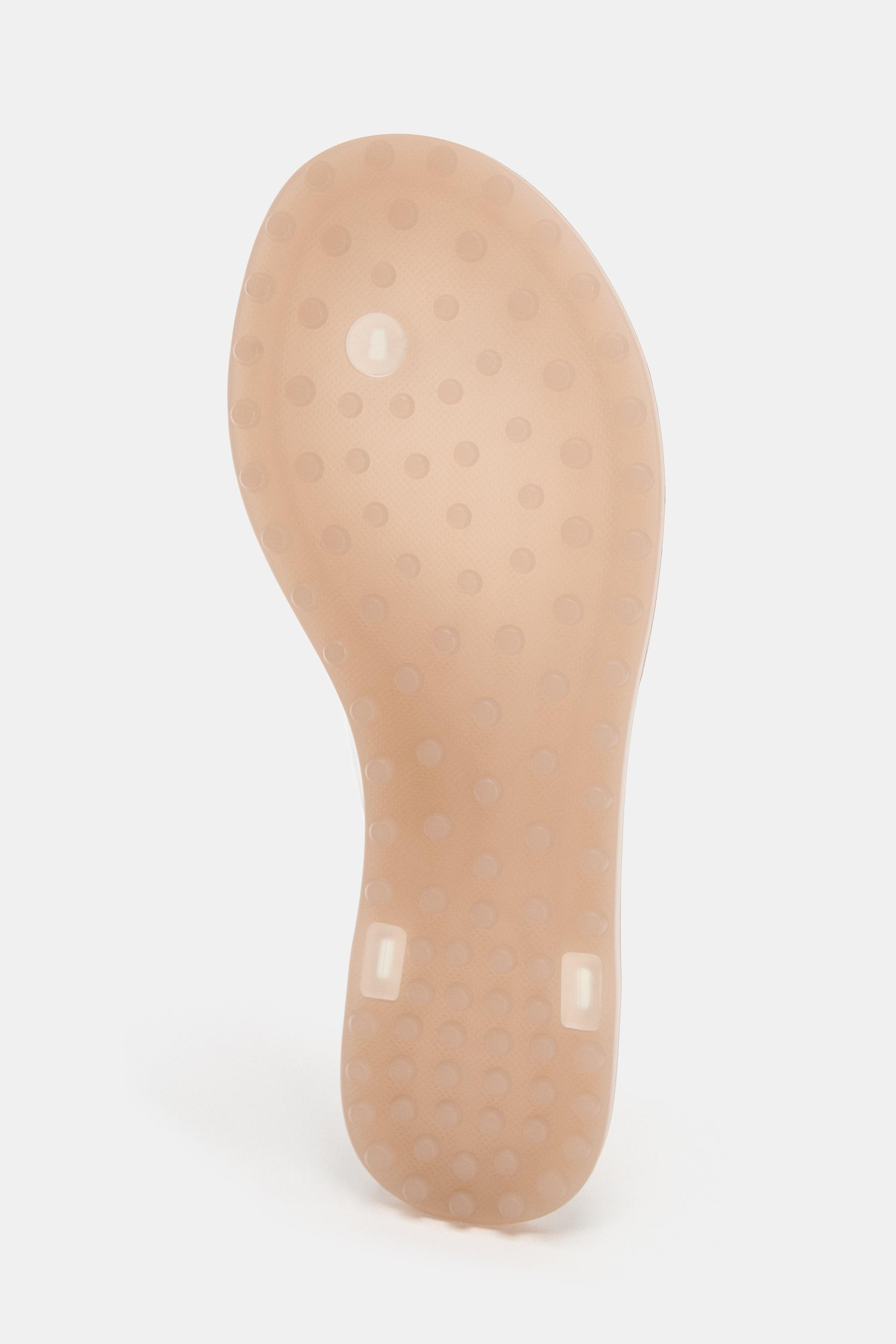 Женские сандалии Zara VINYL SLIDE SANDALS — фото 7
