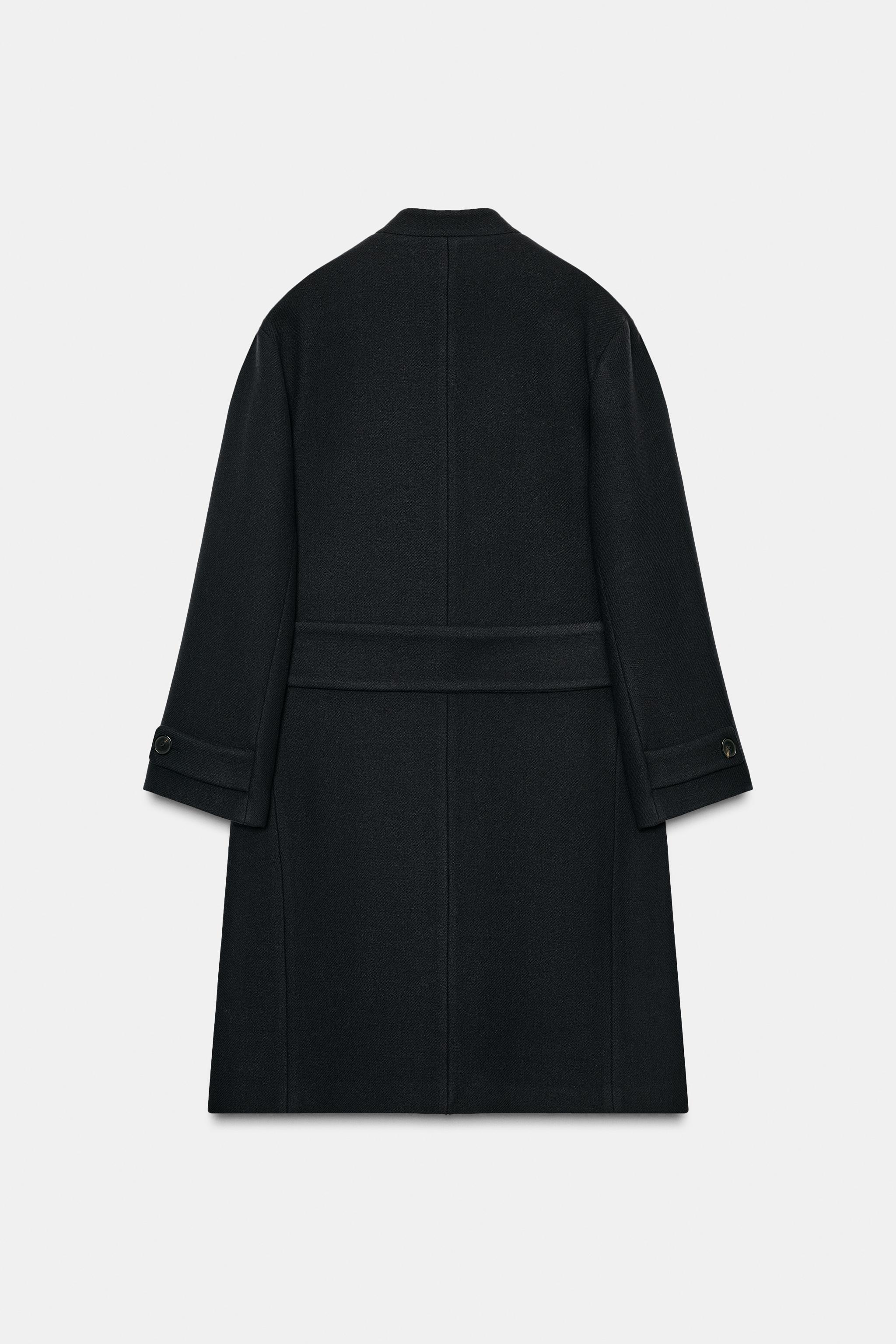 ZW COLLECTION ウールブレンドコート - ダークネイビーブルー