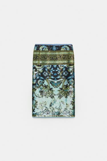 ZW COLLECTION LIMITED EDITION SEQUIN MIDI SKIRT - Multicoloured by Zara