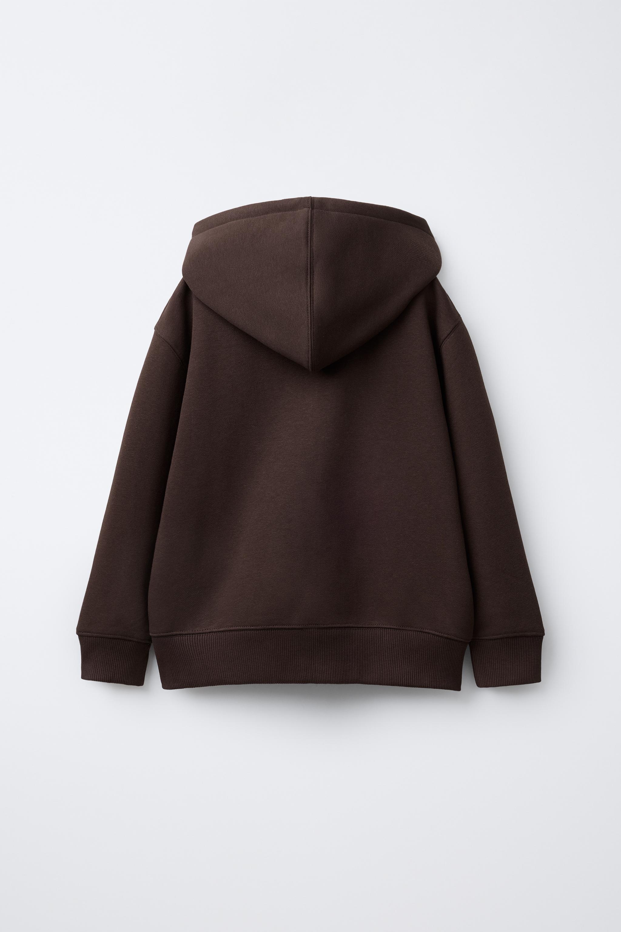 さか BASIC ZIP SWEATSHIRT - Black | ZARA United States