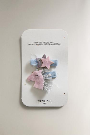 KIDS' PONY AND STARS CLIP (SET OF 2) - Multicoloured by Zara - Image 3