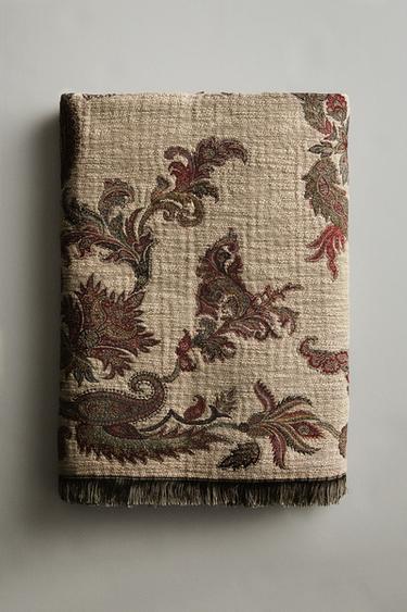 JACQUARD THROW - Light beige by Zara - Image 5