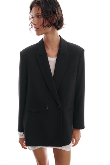 OVERSIZE DOUBLE-BREASTED BLAZER - Black by Zara - Image 1