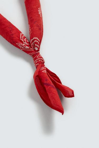 BANDANA À IMPRIMÉ PAISLEY AARON LEVINE X ZARA - Rouge de Zara - Image 4