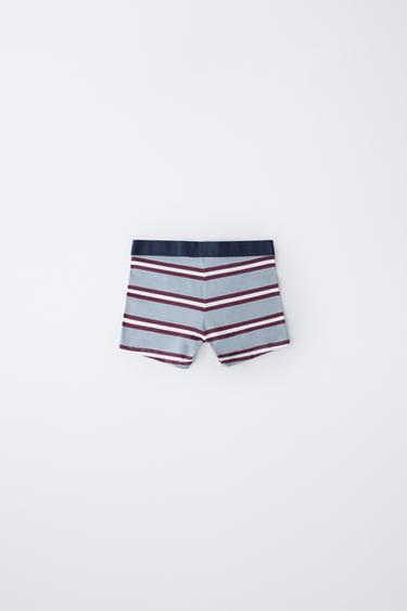 AGES 6-14 / PACK OF FIVE PAIRS OF STRIPED AND NUMBERED BOXERS - Multicoloured by Zara - Image 3
