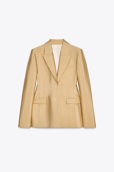 BLAZER OVERSIZE ZW COLLECTION - Dorado de Zara