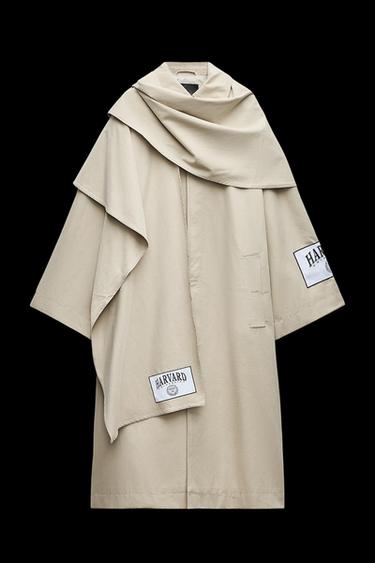 HARVARD UNIVERSITY CAPE TRENCH COAT - Light green by Zara - Image 0