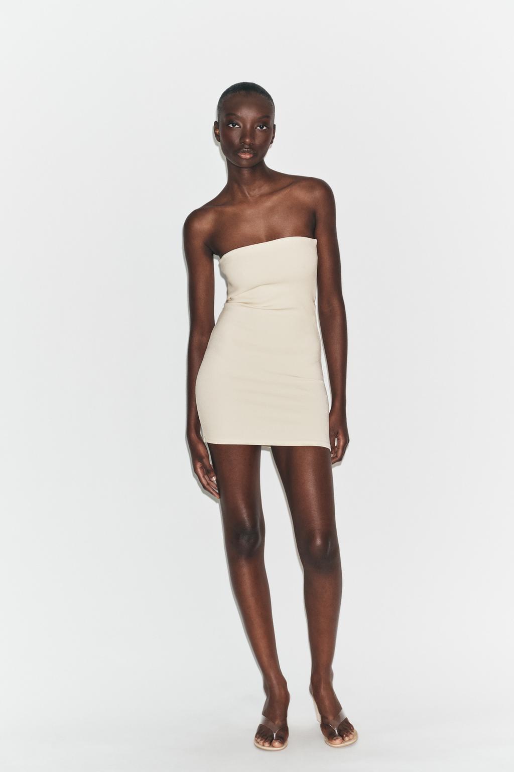 STRETCH BANDEAU DRESS - image 2