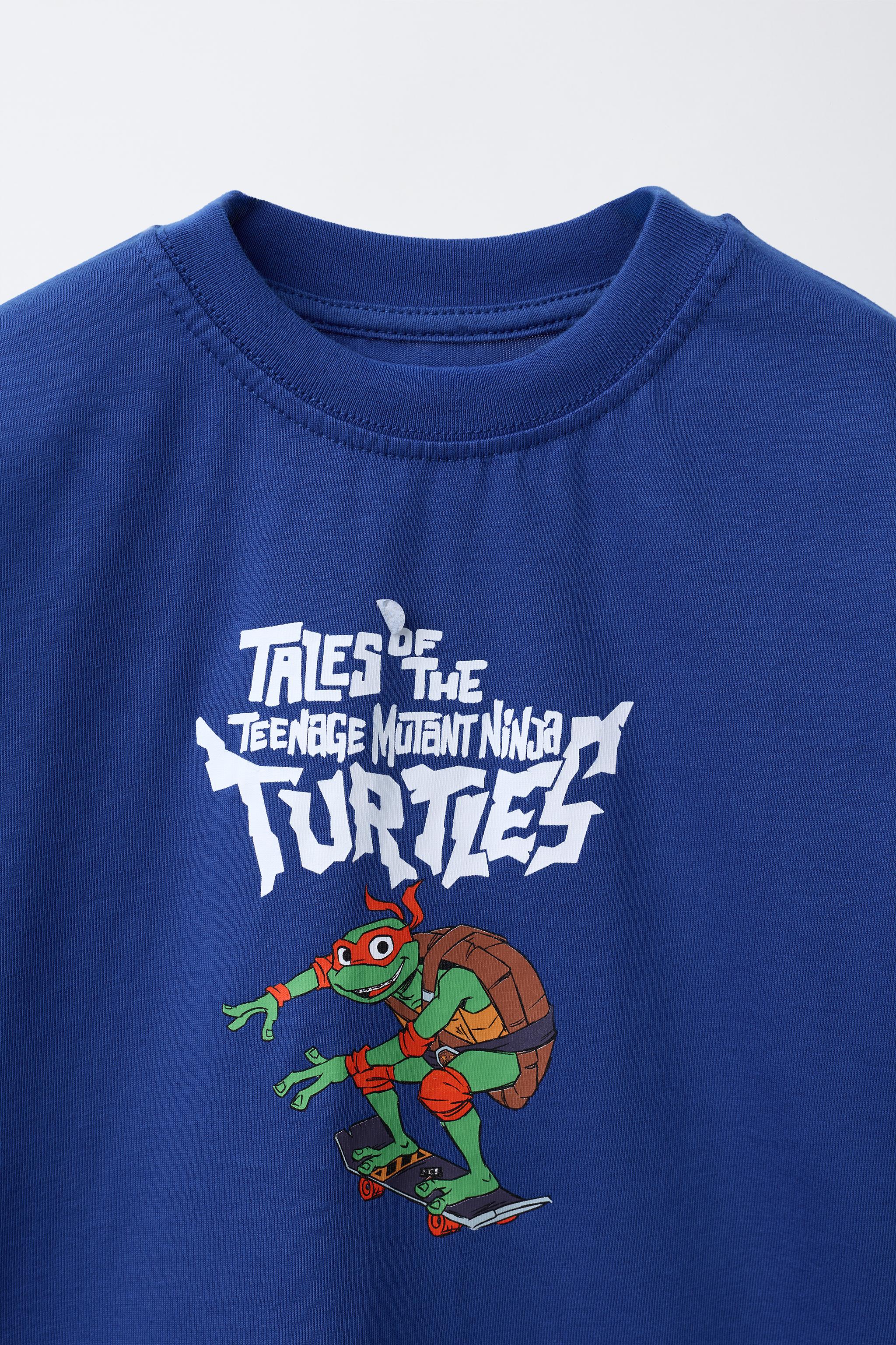 ミュータント・タートルズ © VIACOM プリントTシャツ - ブルー