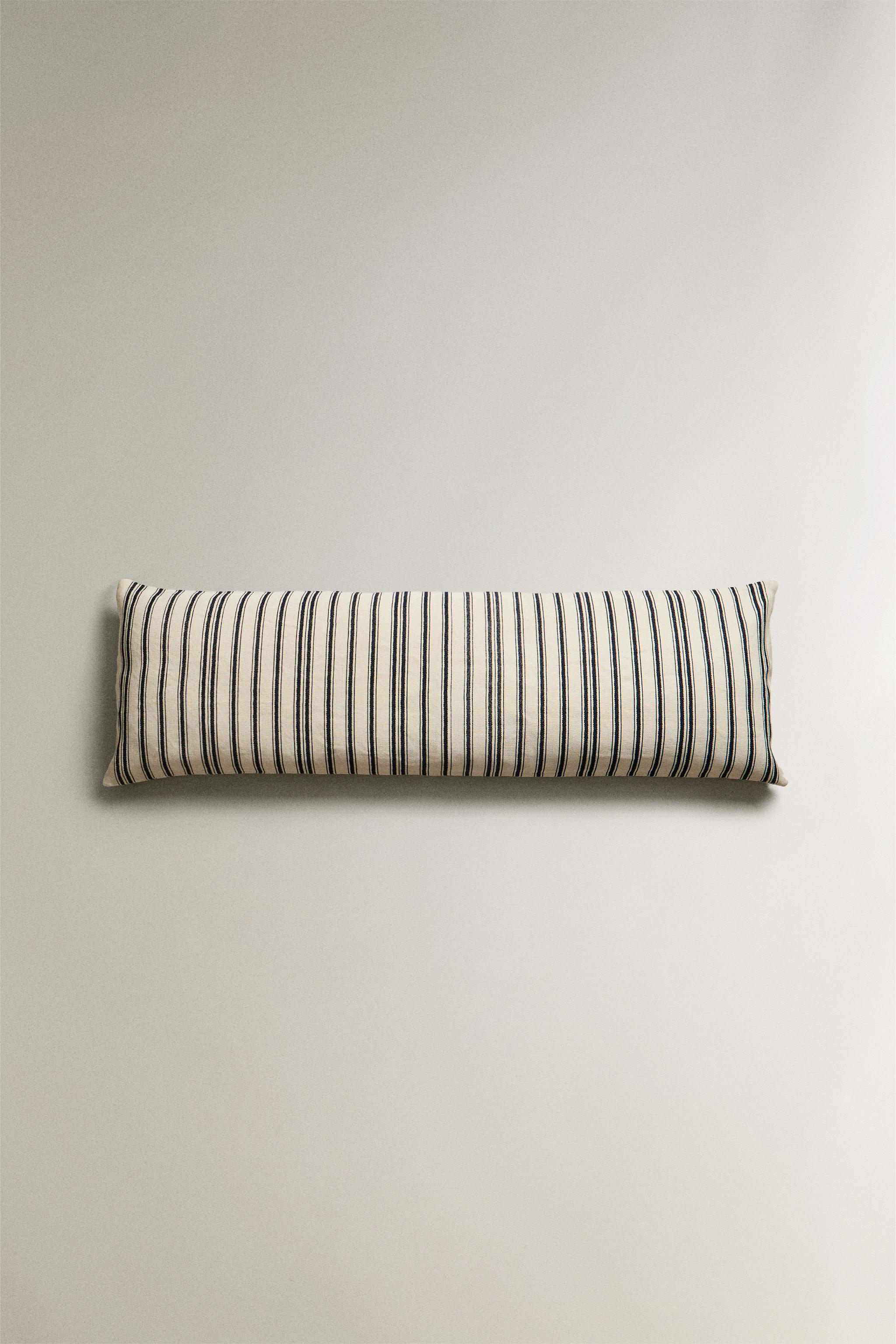 STRIPED OUTDOOR BENCH SEAT CUSHION - White | ZARA United States