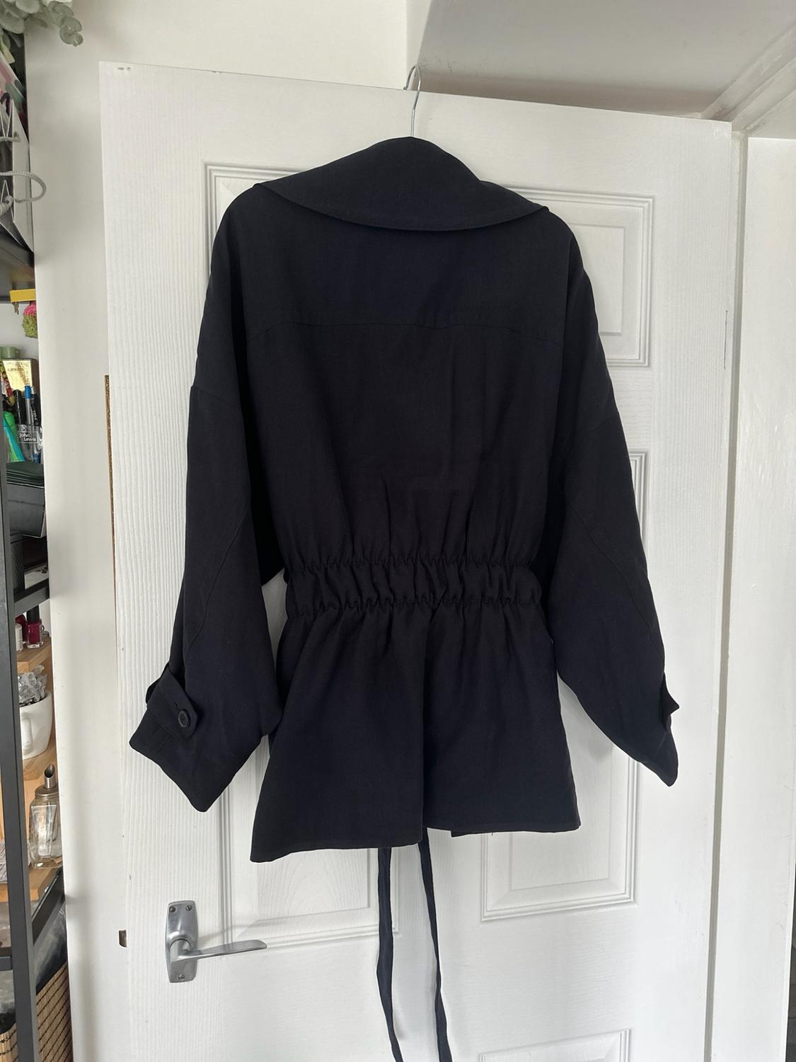 ZW COLLECTION SHORT FLOWING TRENCH COAT - Image 3