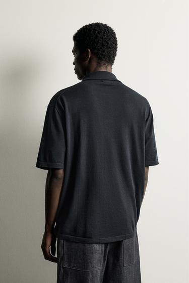 REGULAR FIT COTTON BLEND KNIT POLO — Dark navy 2