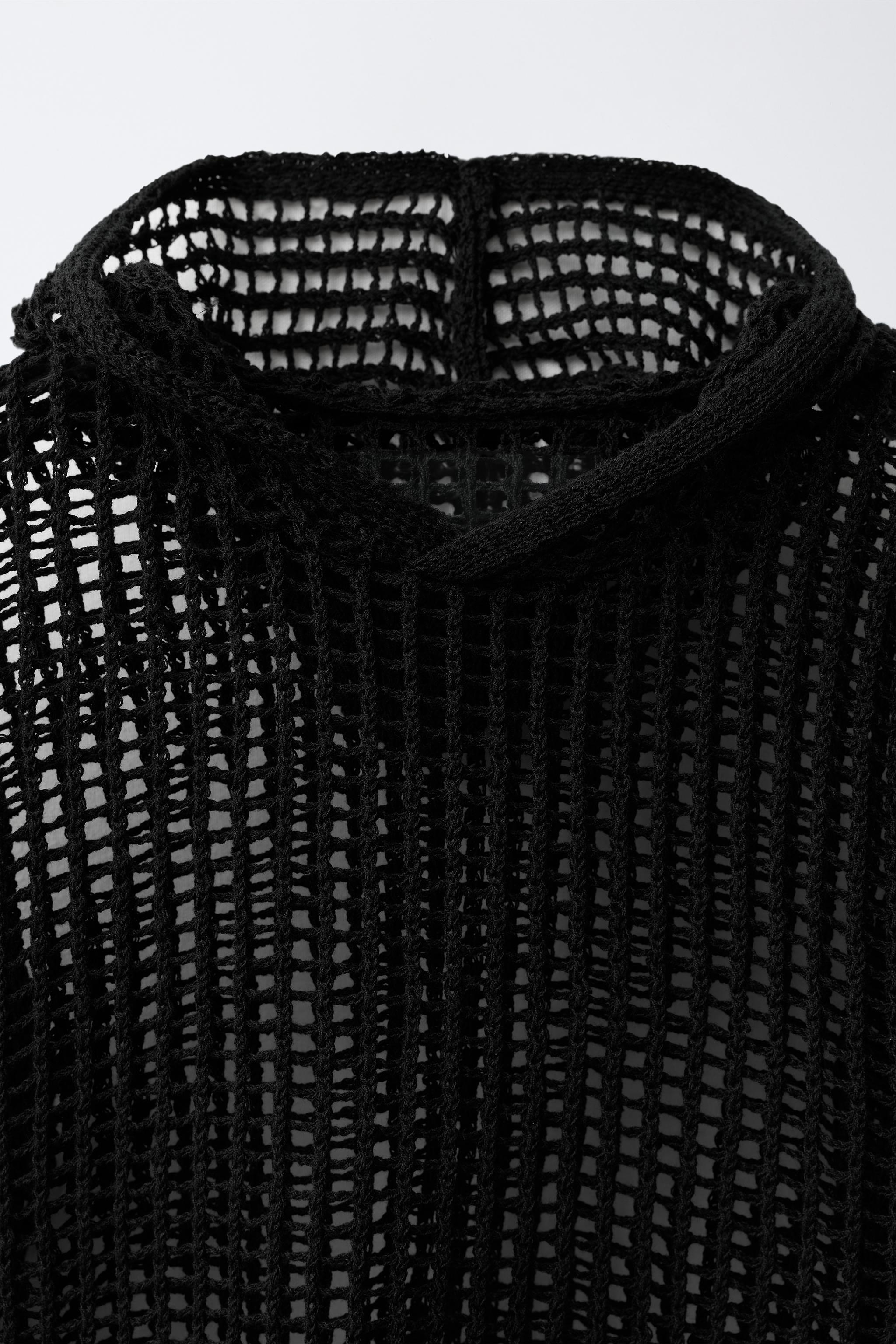 MESH HOODIE JUMPER