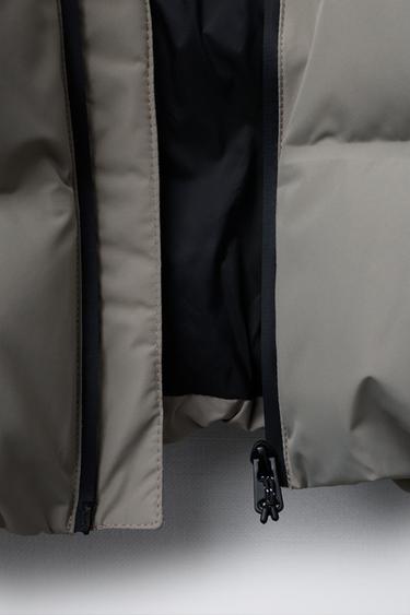 MANTEAU MATELASSÉ ZIPS DÉPERLANT - Vison clair de Zara - Image 7
