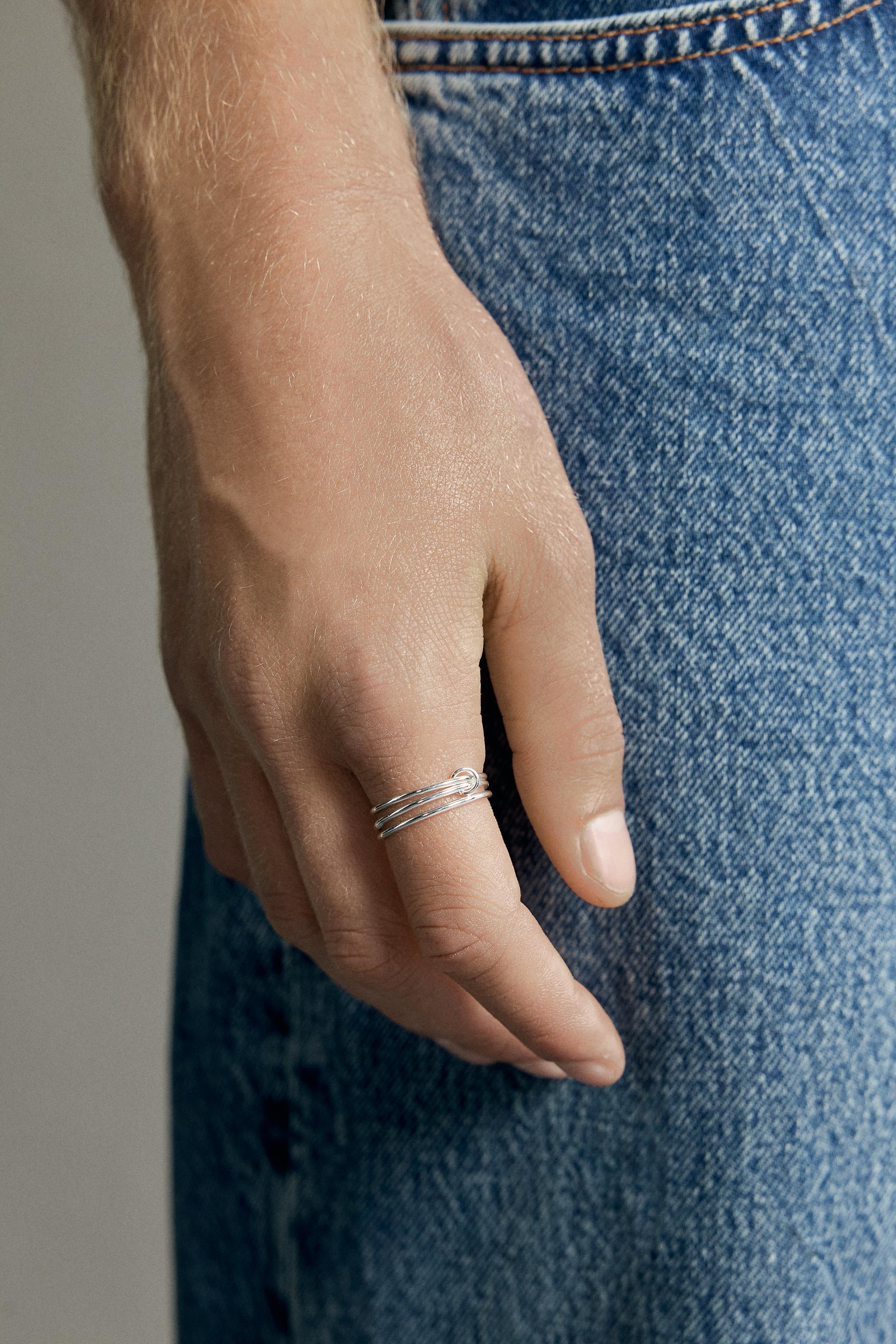 METALLIC STACKED EFFECT RING