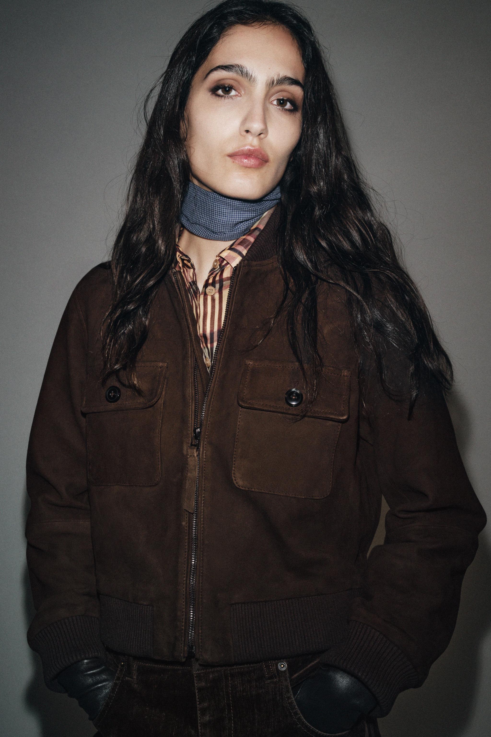 チ*ワ様 vtg schott suede leather bomber jac ZW COLLECTION LIMITED EDITION SUEDE LEATHER BOMBER JACKET