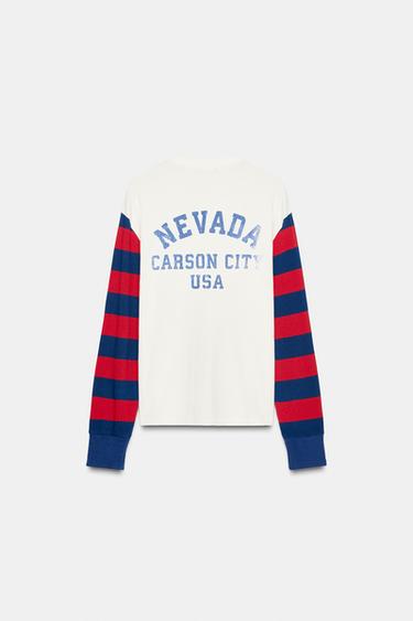 VARSITY STRIPED T-SHIRT - Multicoloured by Zara - Image 7