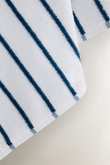 STRIPED COTTON TERRY TEA TOWEL - Blue by Zara - Image 2