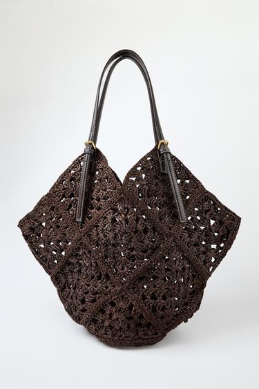 RAFFIA TOTE BAG - Brown by Zara