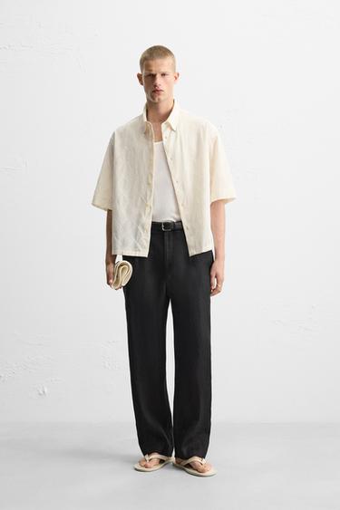 WAVY EMBROIDERED SHIRT - Ecru by Zara - Image 0